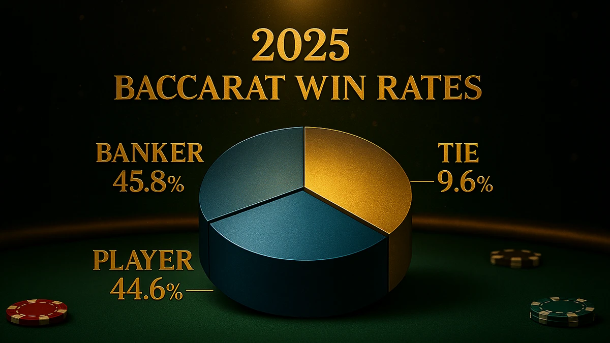 2025 年百家樂莊家閒家和局勝率統計圖表