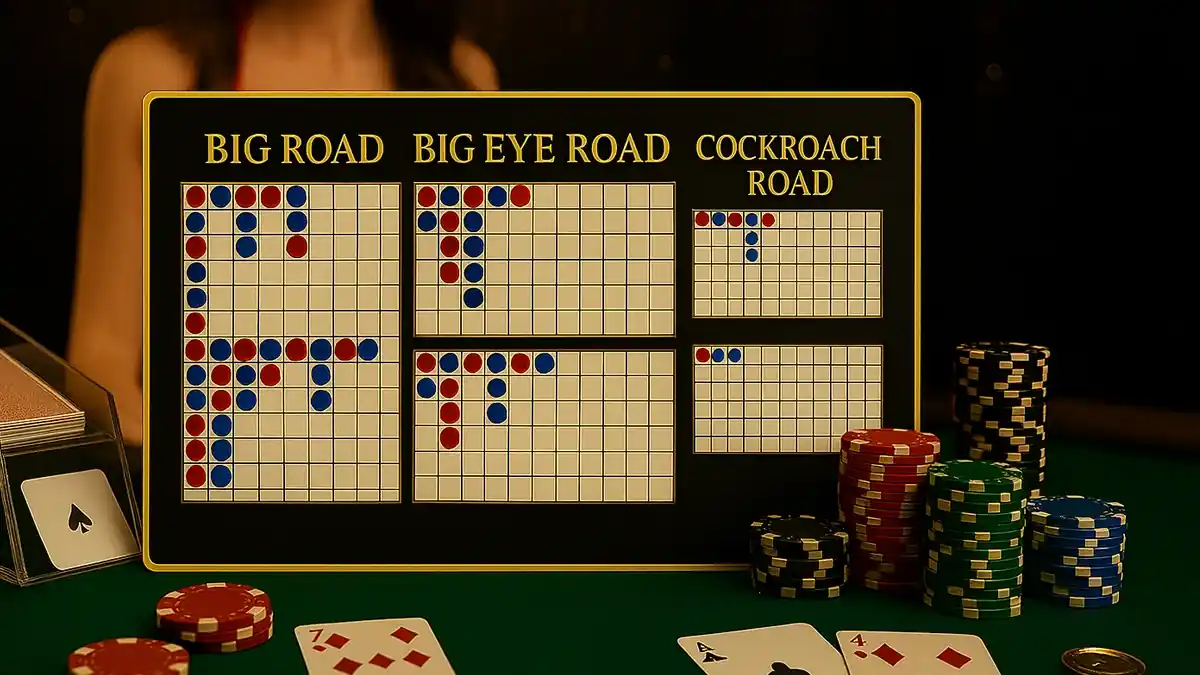 百家樂資金管理：止盈止損與單位籌碼分配示意圖