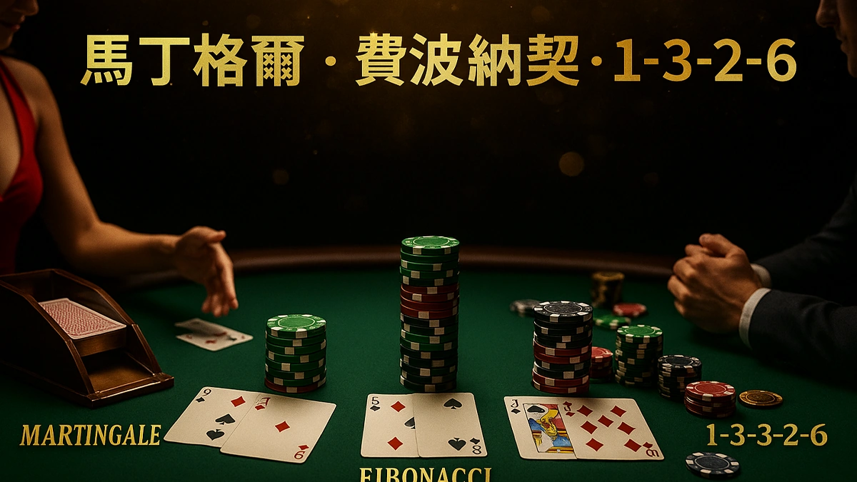 馬丁格爾、費波納契、1-3-2-6 在百家樂的流程對照圖