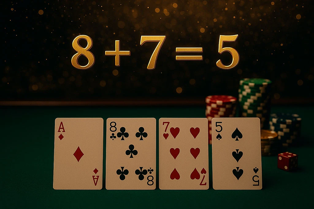 百家樂點數計算示意圖