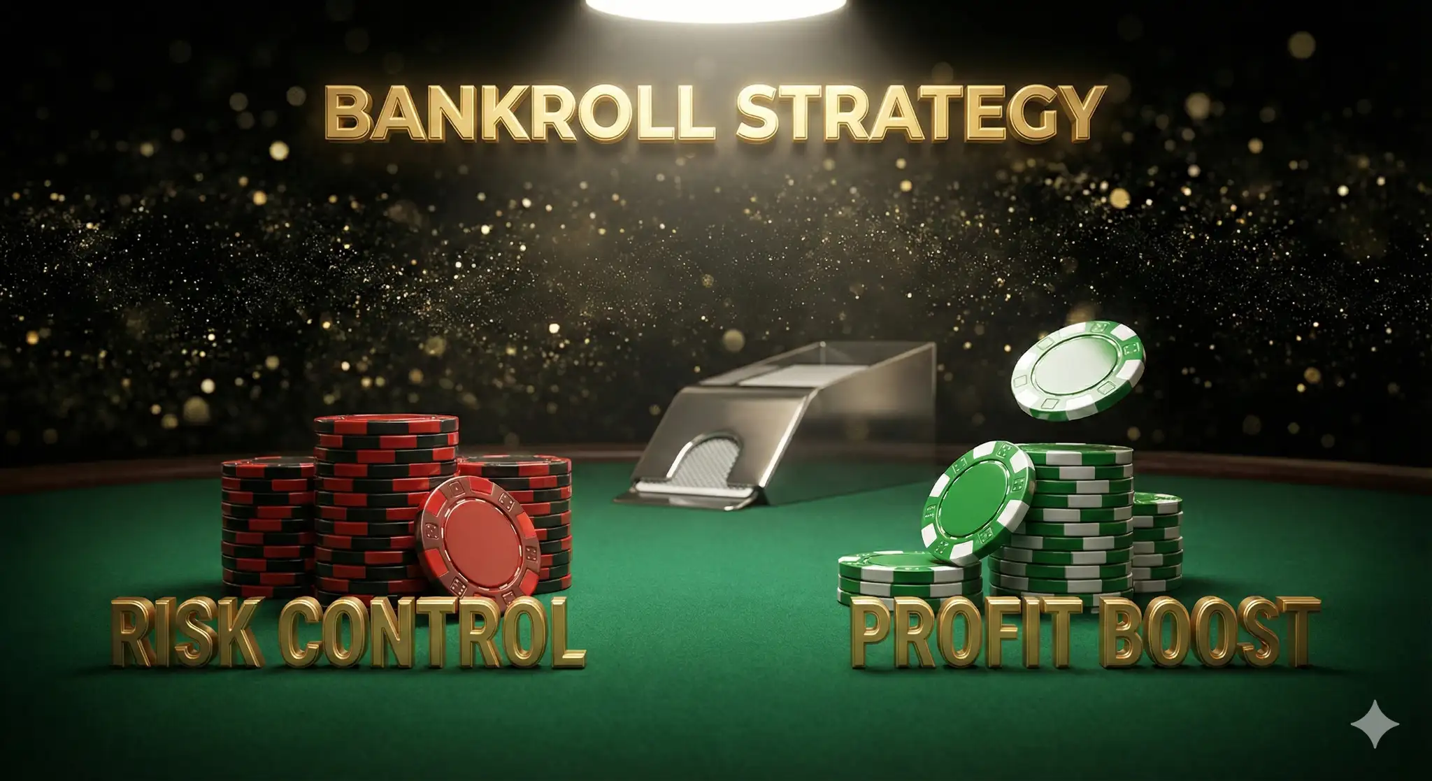 百家樂資金管理與風險控制示意圖