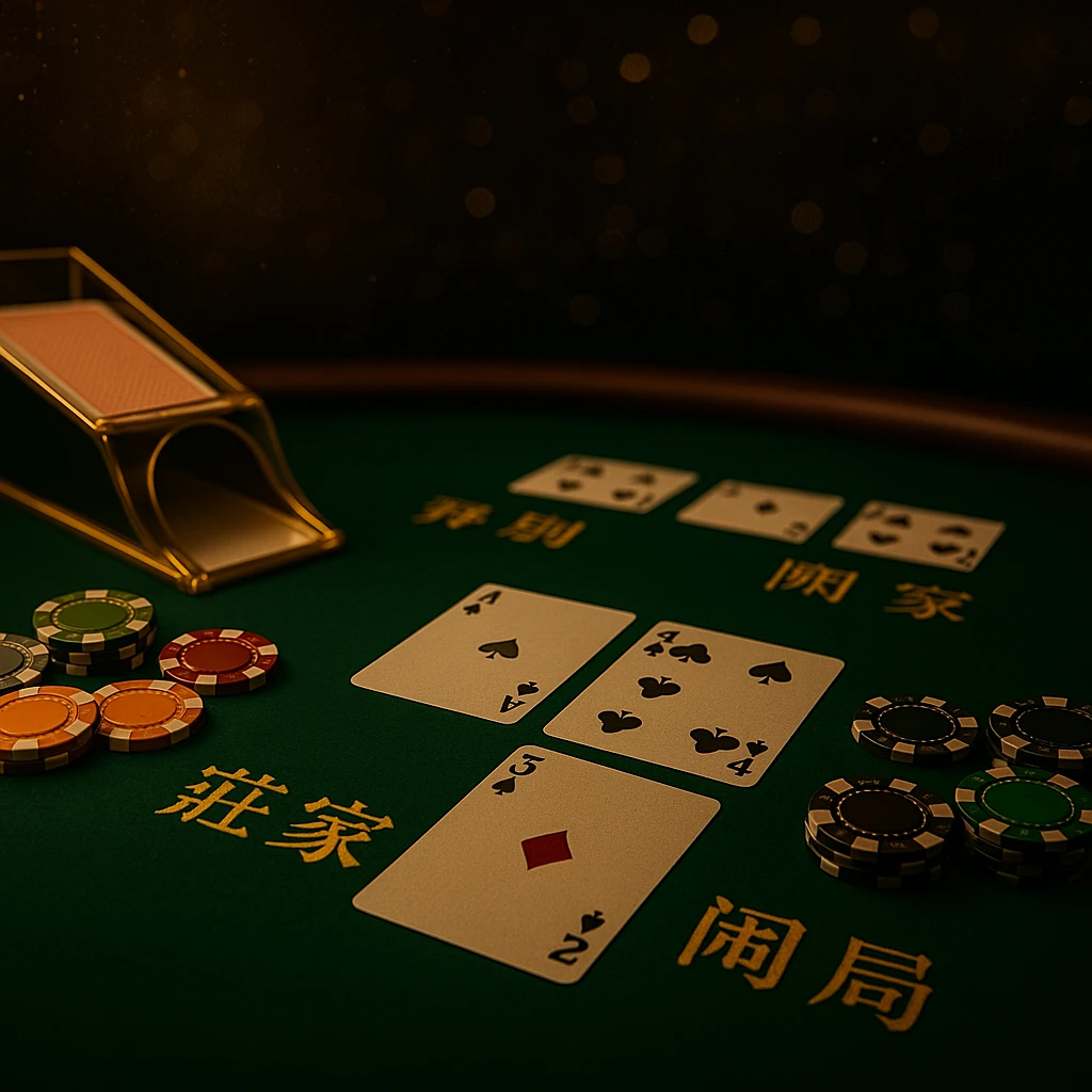 百家樂下注區布局示意圖