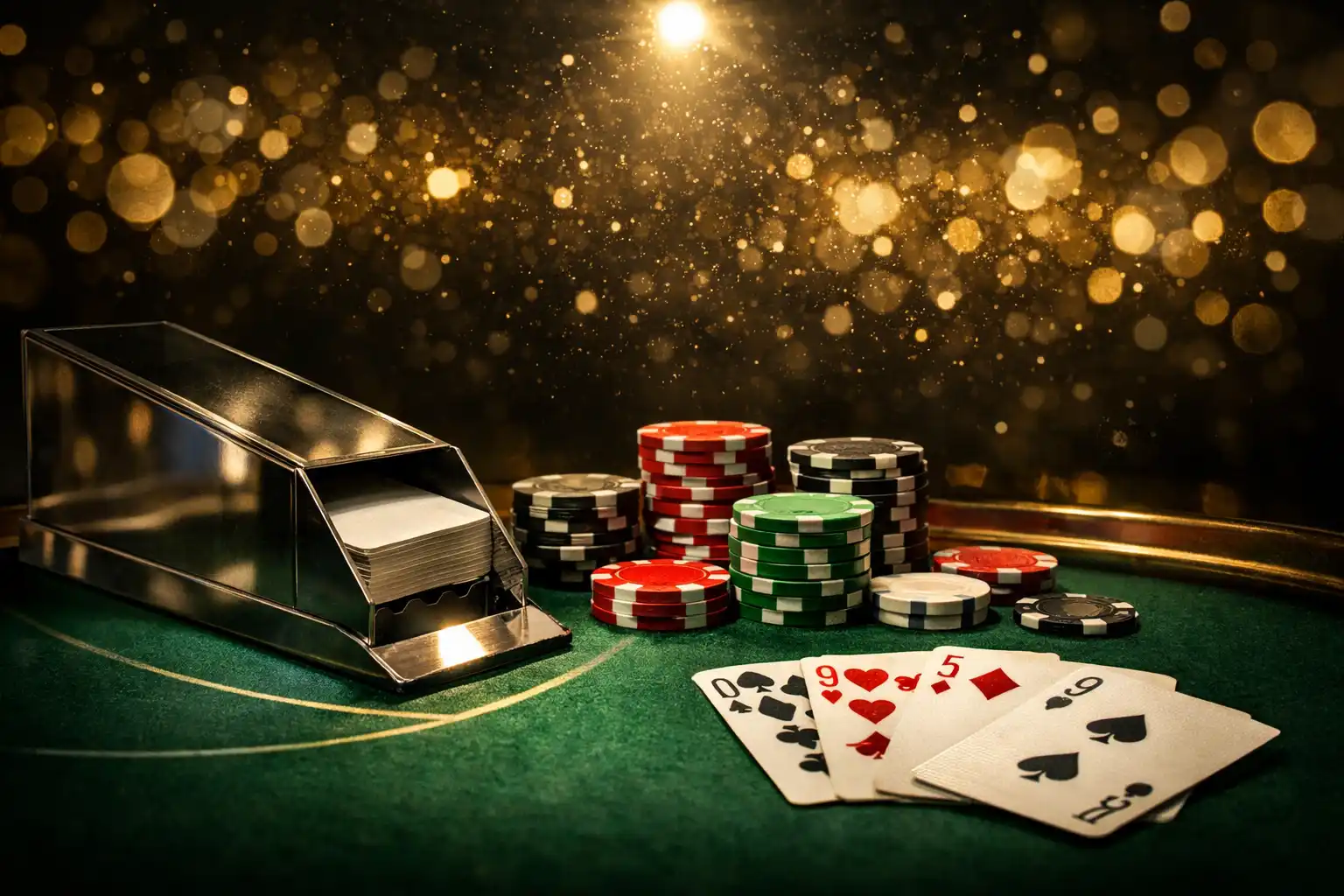 百家樂算牌與賭桌牌組結構概念示意