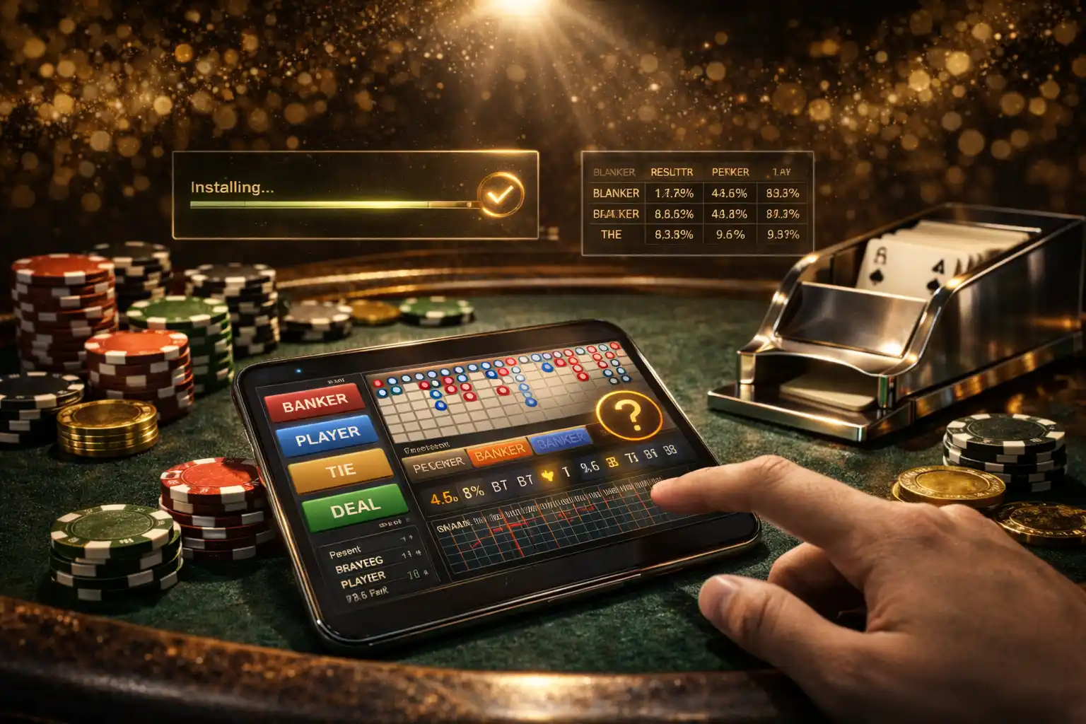 百家樂預測程式免費下載後的安裝與介面示意