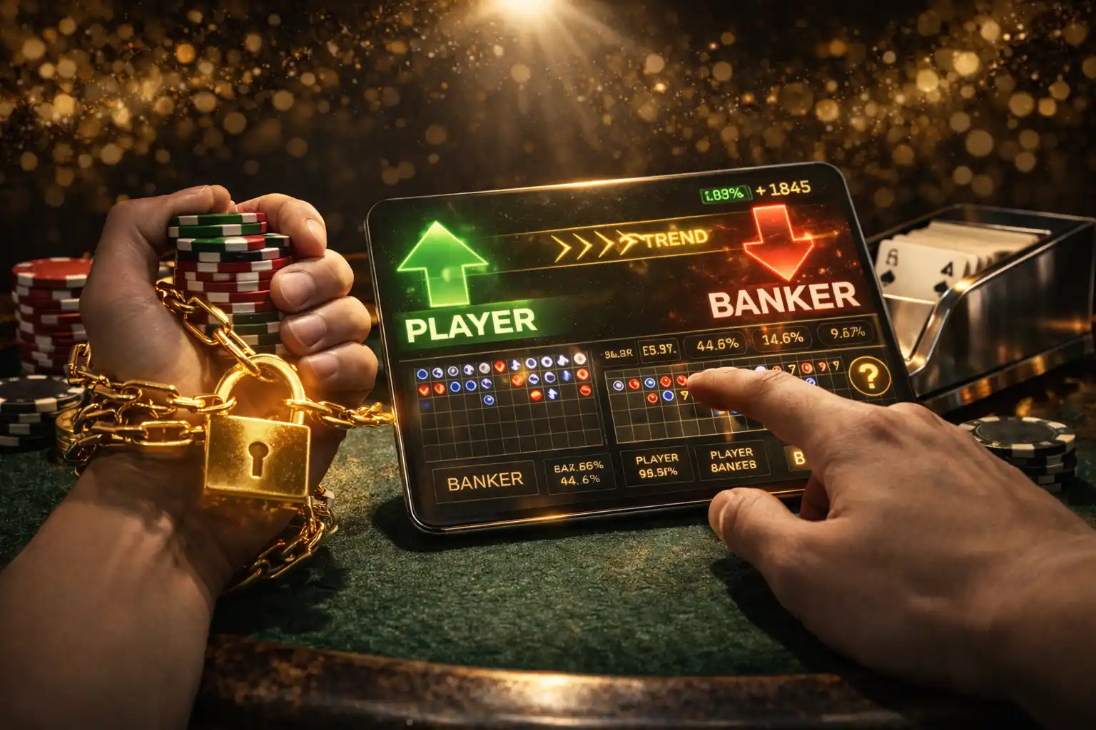 百家樂預測程式使用後常見的心理依賴與追注風險示意