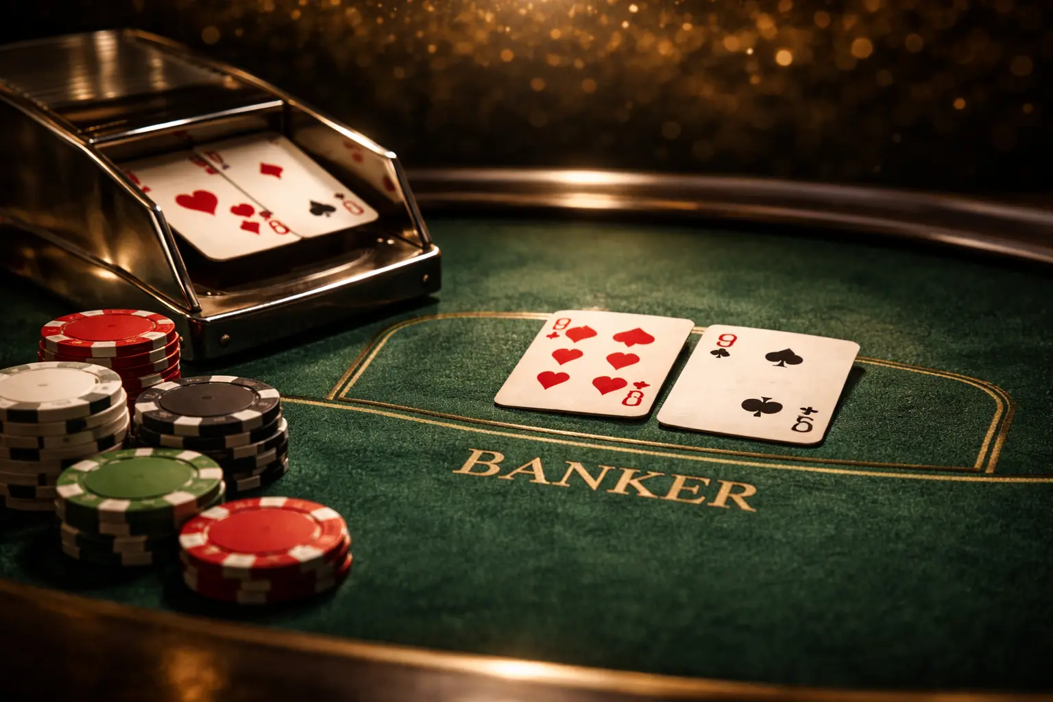 百家樂莊家賠率與長期勝率概念示意