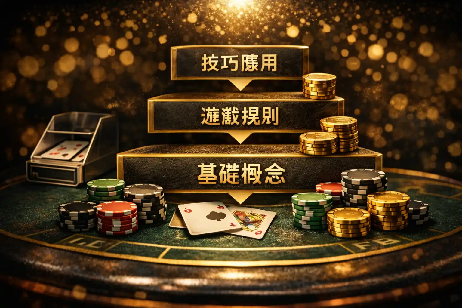 百家樂正確學習順序與教學內容分佈示意