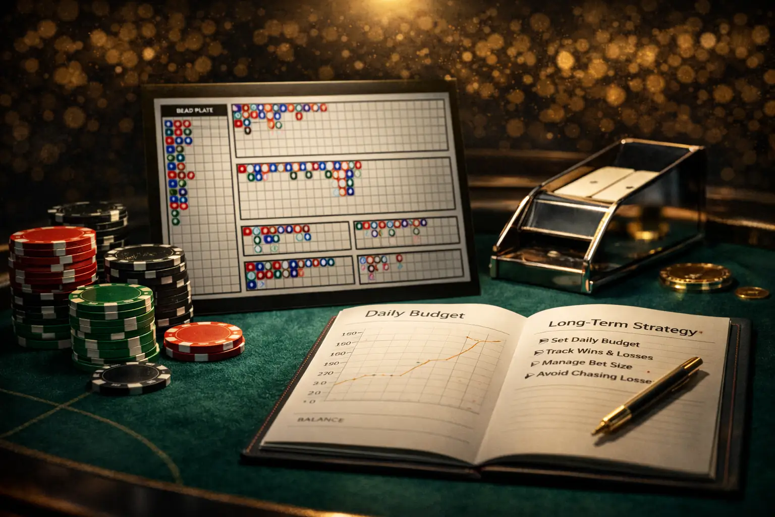 理性使用百家樂路紙與資金管理的長期框架示意