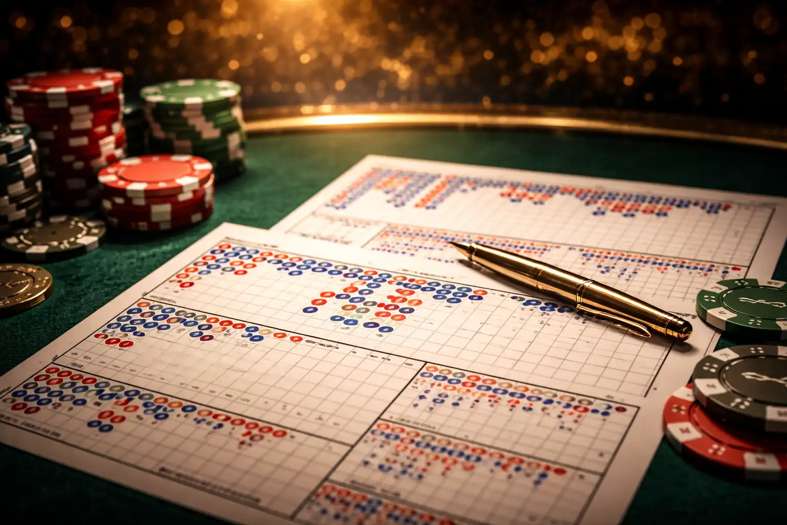 百家樂看路示意：大路、珠盤路與走勢視覺化