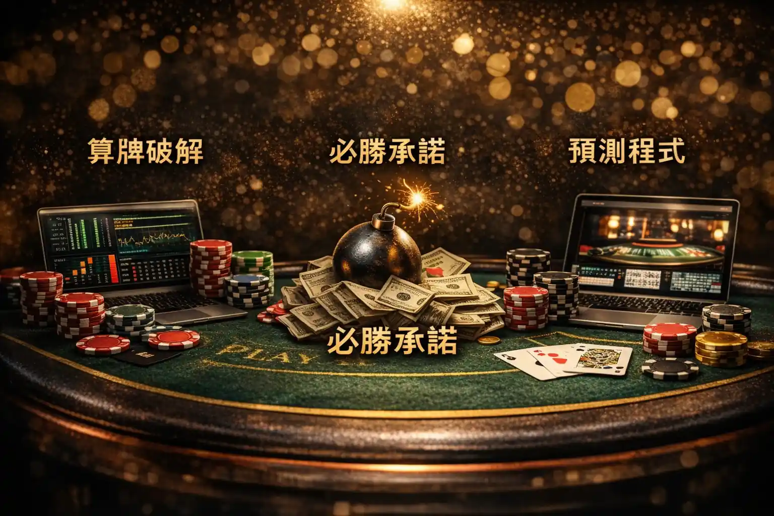 百家樂教學常見迷思與錯誤預期示意