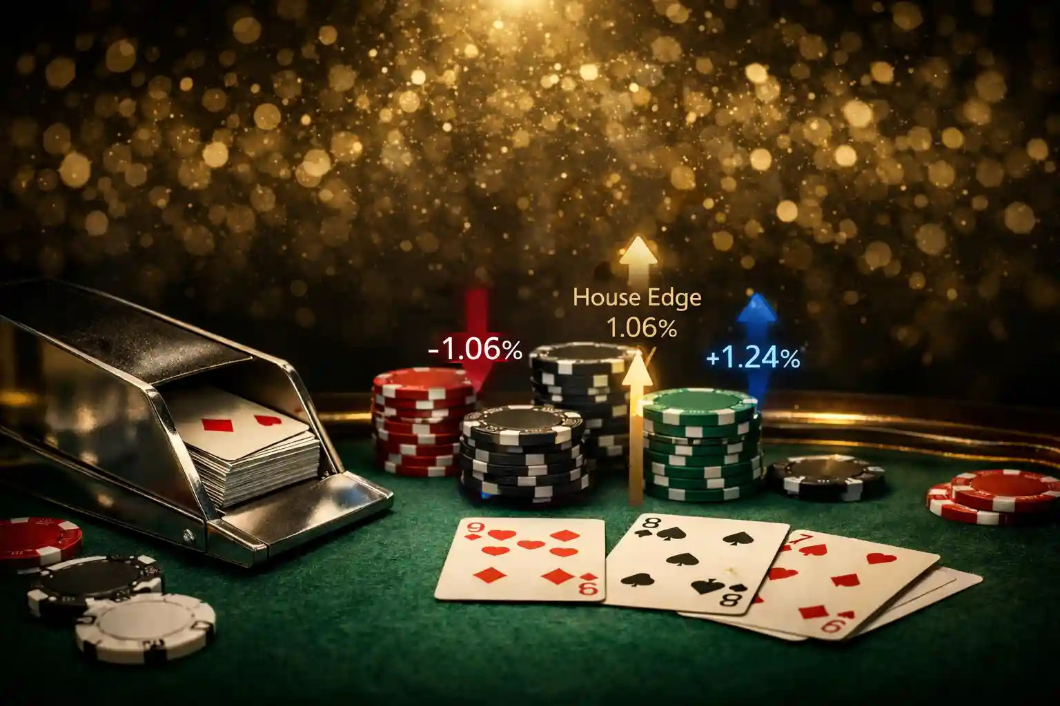 百家樂House Edge計算模型與抽水影響示意