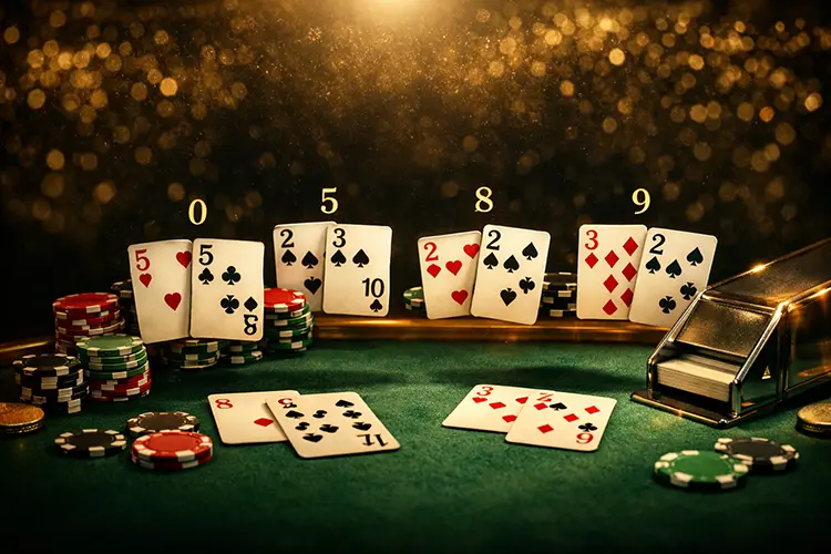 百家樂補牌改變結果分布示意圖
