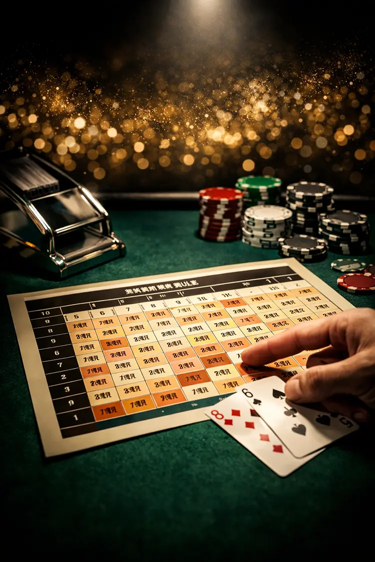 百家樂補牌表完整對照與閱讀示意圖
