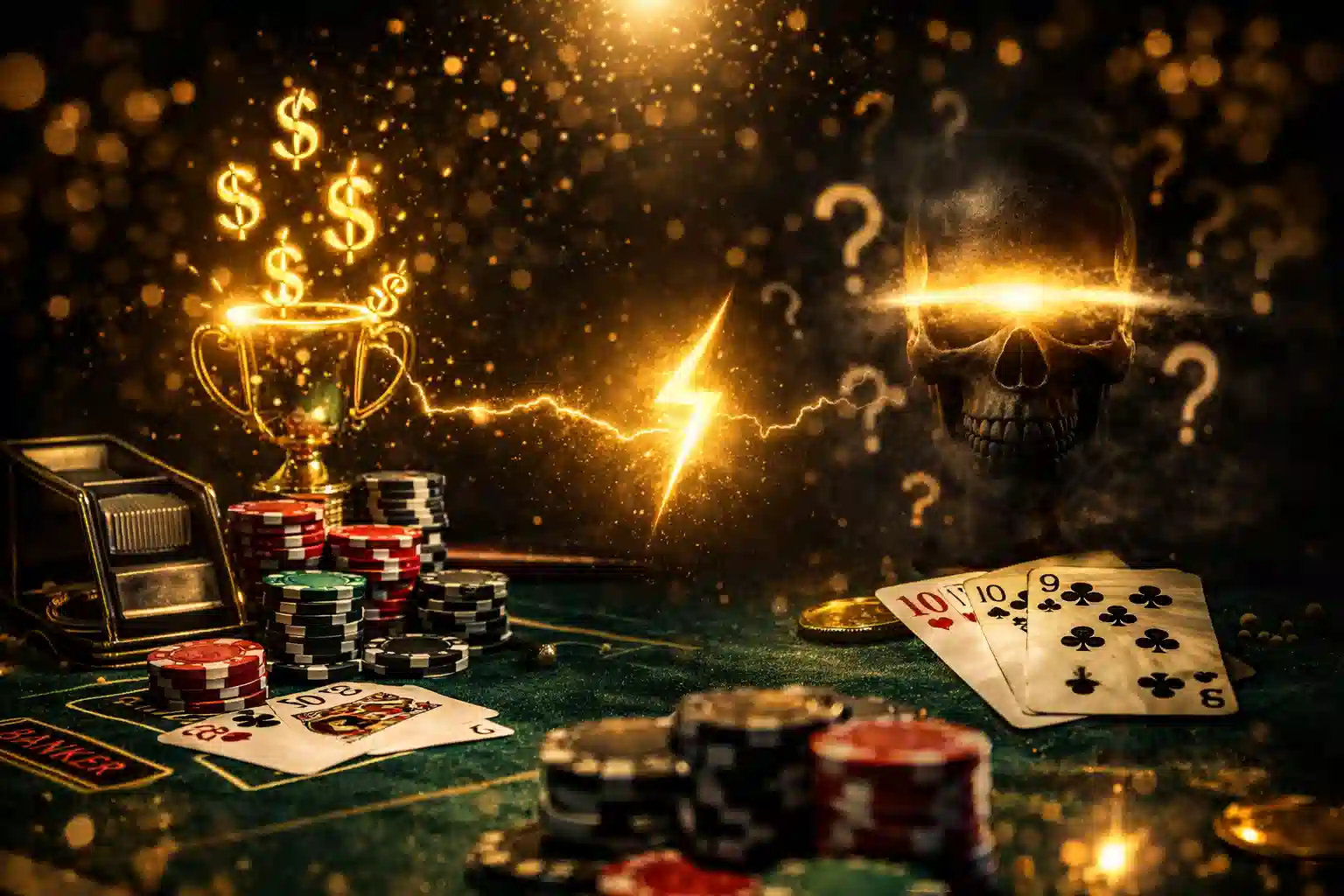 百家樂常見錯誤觀念與風險盲點示意圖
