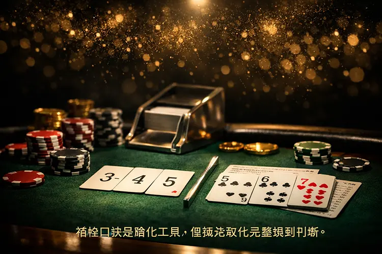 百家樂補牌口訣與完整規則差異示意圖
