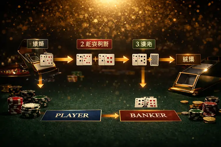 百家樂補牌流程圖
