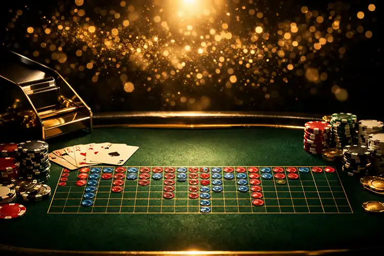 百家樂大路排列示意圖
