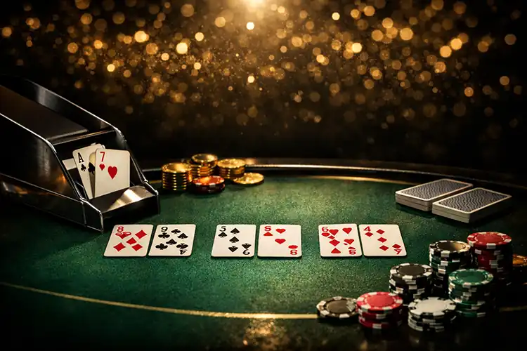 百家樂一局流程示意圖
