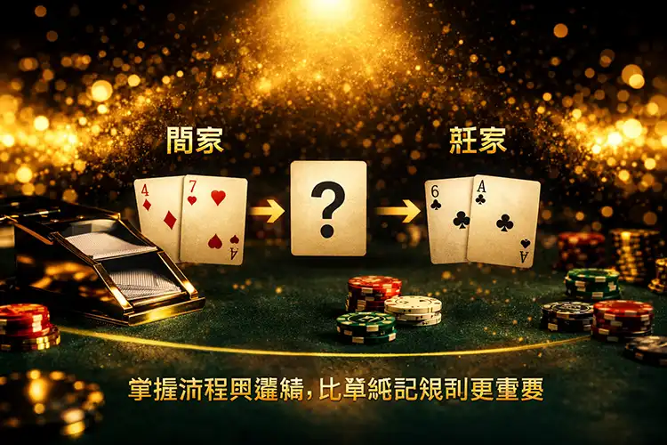 百家樂補牌判斷流程
