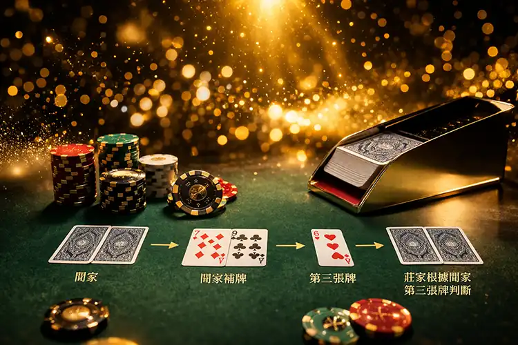 百家樂補牌流程圖