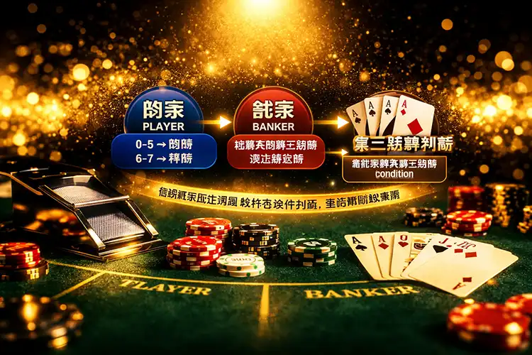 百家樂補牌邏輯結構
